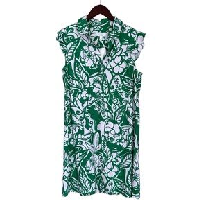 NWT Charter Club Luxury Linen Floral Shift Dress Tropical Vacation Resort Wear